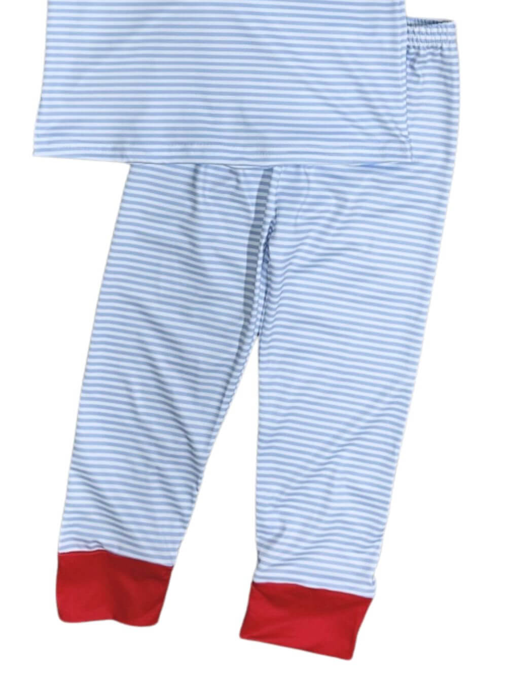 Blue Striped Santa Claus Boys Christmas Pajamas - Sydney So Sweet