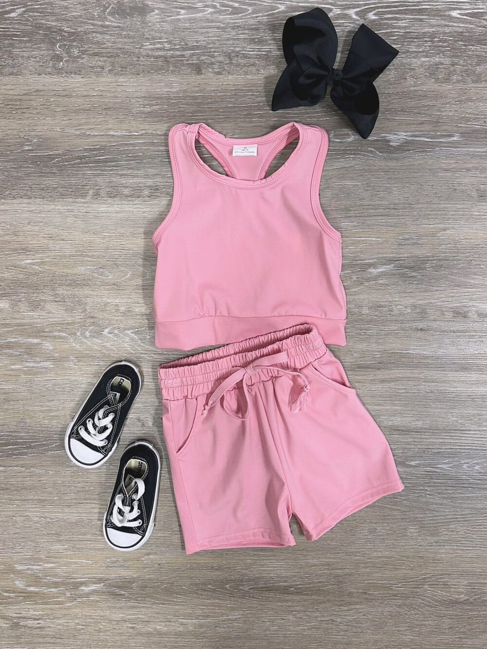 Blush Breeze Everyday Girls Shorts Lounge Set