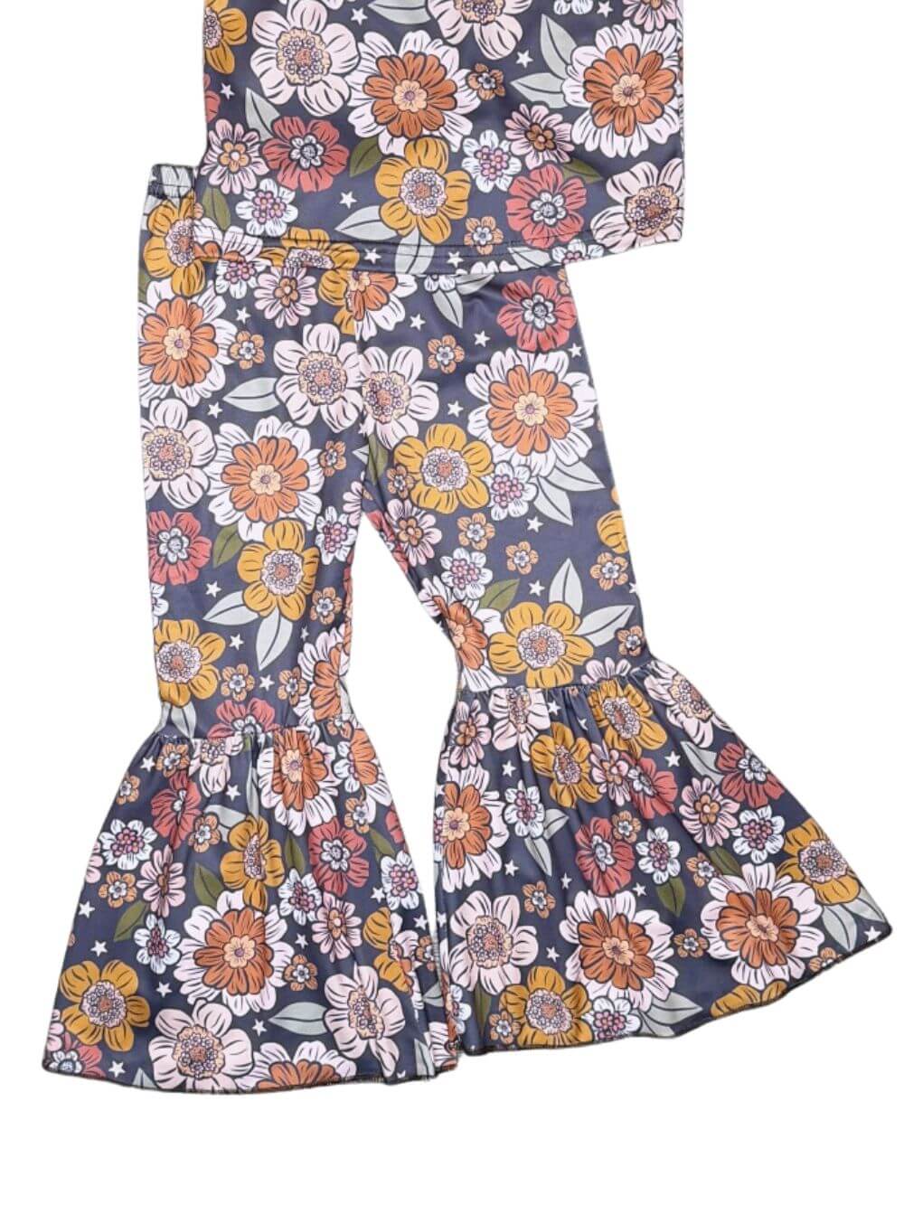 Boho Harvest Floral Girls Bell Bottoms Outfit
