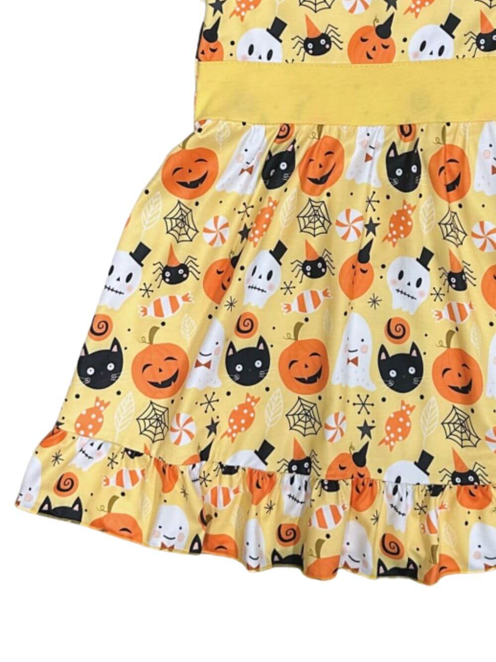 Boo-tiful Bash Girls Short Sleeve Halloween Ruffle Dress - Sydney So Sweet