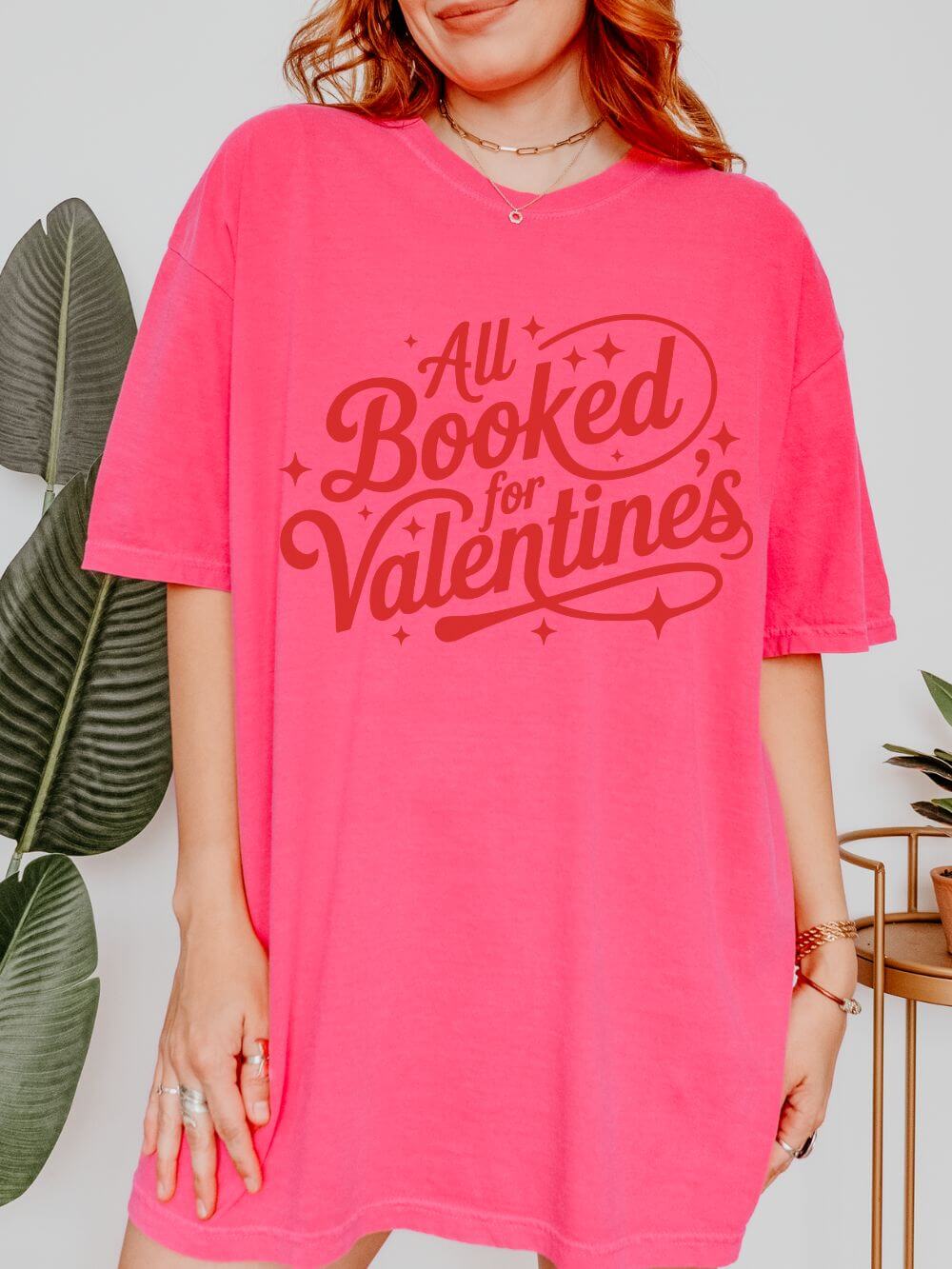 All Booked For Valentine's Book Lovers Graphic T-Shirt Unisex Short Sleeve Tee - Sydney So Sweet