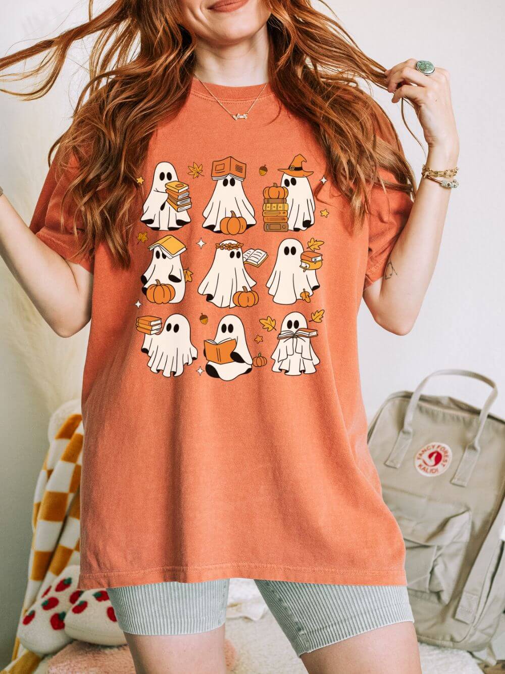 Bookish Boos Halloween Unisex Tee Comfort Colors Short Sleeve Book Lover Graphic T-Shirt - Sydney So Sweet