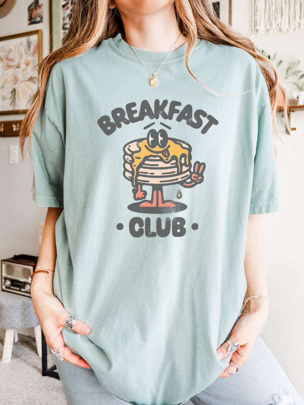 Breakfast Club Unisex Tee Comfort Colors Pancake Lover Short Sleeve Graphic T-Shirt - Sydney So Sweet