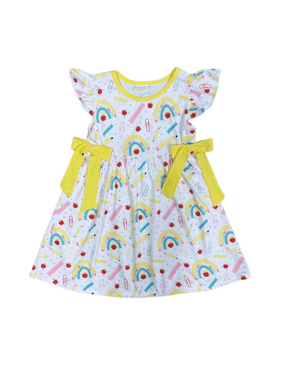 Bright Start Girls Pencil Rainbow Back to School Dress - Sydney So Sweet