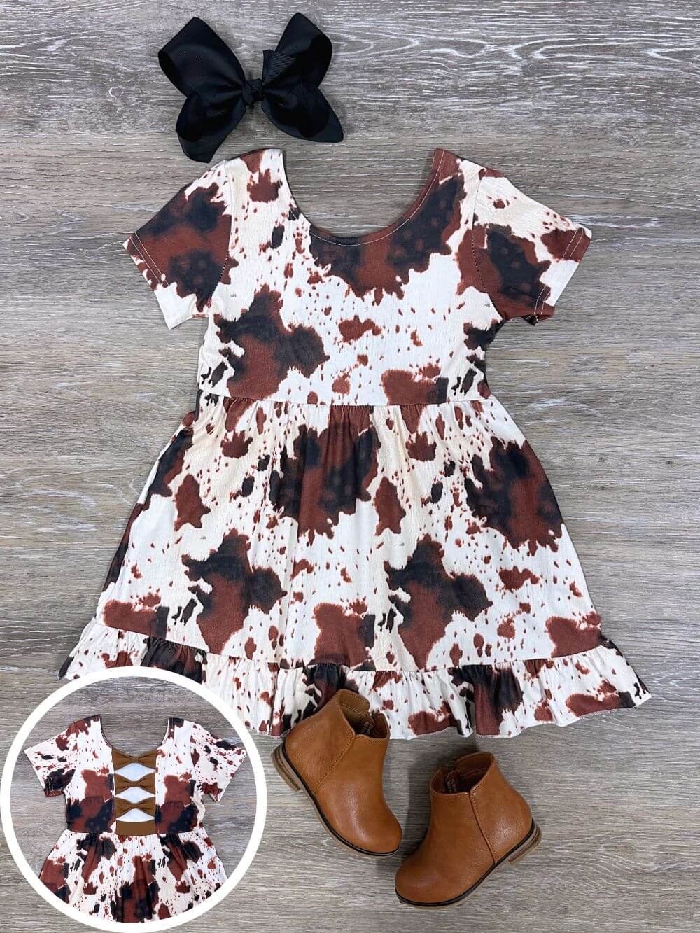 Brown Cow Brown Cow Girls Short Sleeve Dress