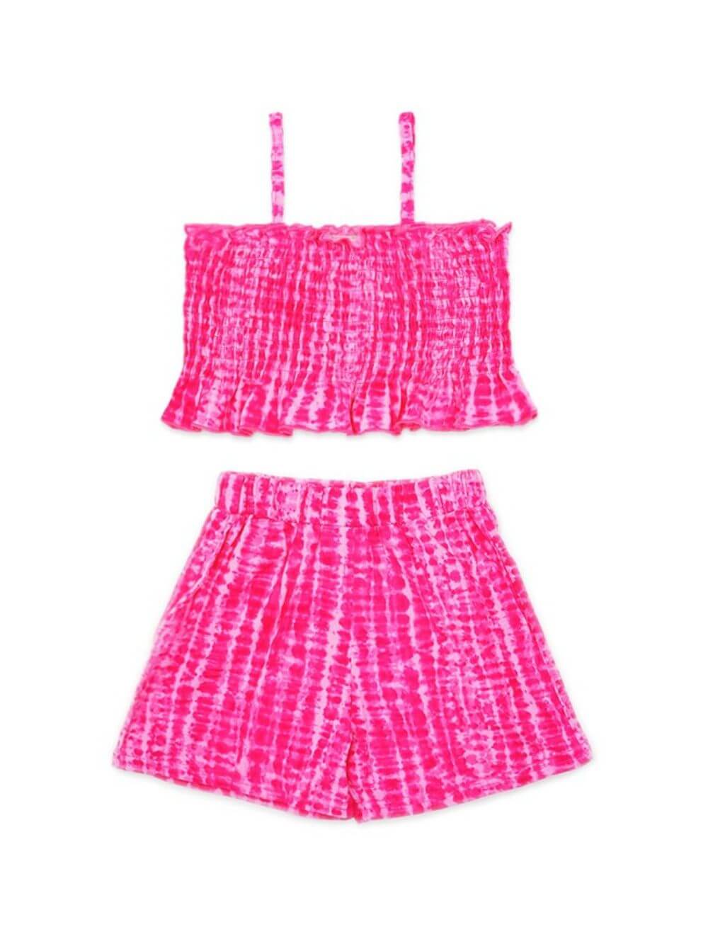 Bubblegum Tie Die Two-Piece Girls Shorts Outfit - Sydney So Sweet
