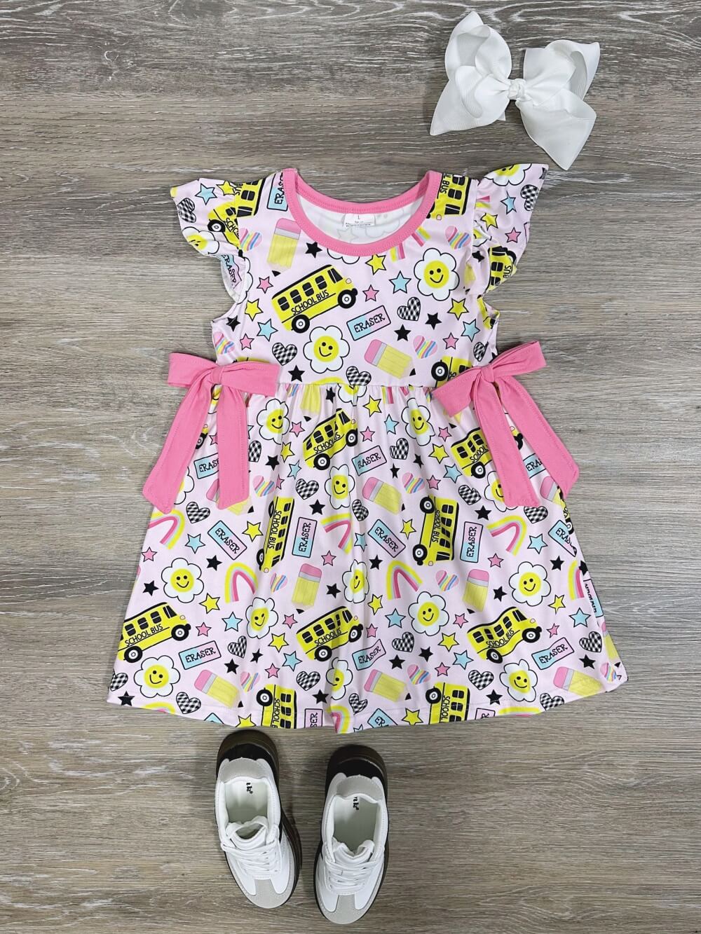 Bus Stop Cute Girls Back to School Dress - Sydney So Sweet