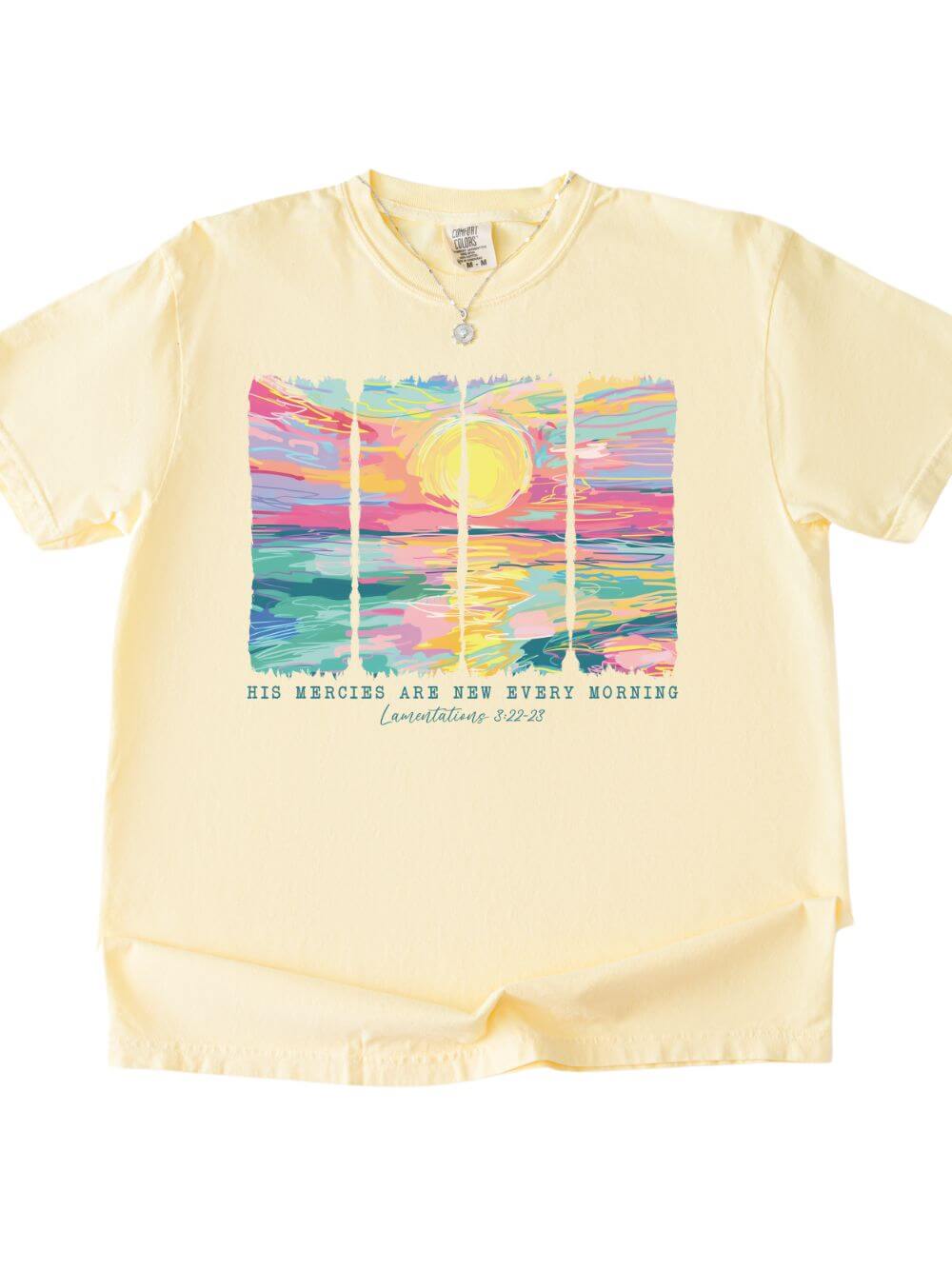 His Mercies are New Bible Verse Christian Unisex Comfort Colors Graphic T-Shirt - Sydney So Sweet