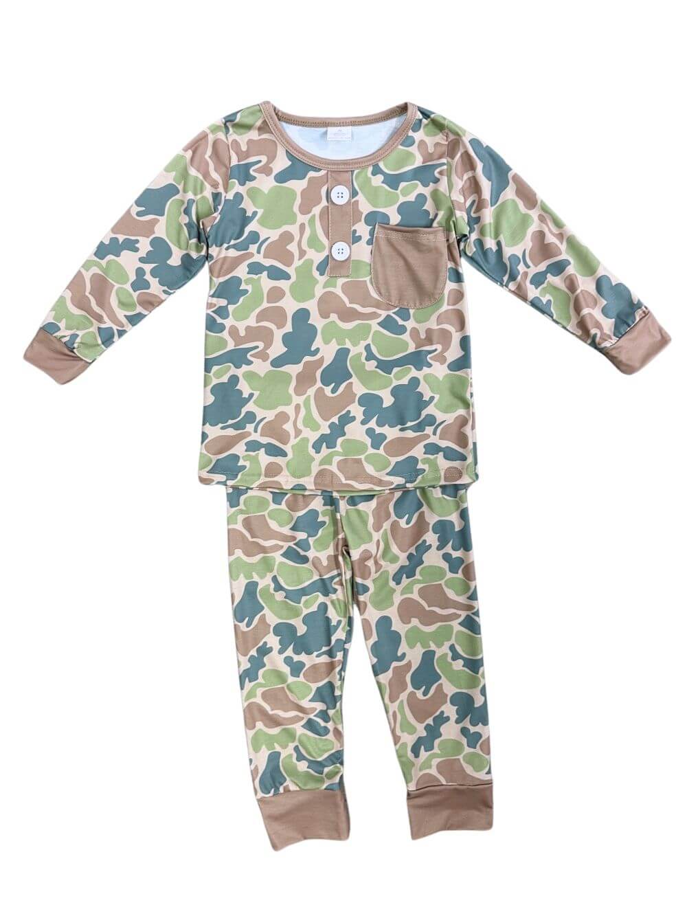 Camo Camo Boys or Girls 2 Piece Pajamas Set - Sydney So Sweet