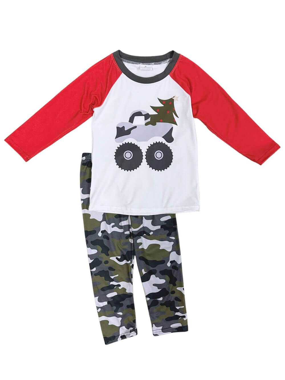 Camo Christmas Monster Truck Boys Outfit - Sydney So Sweet