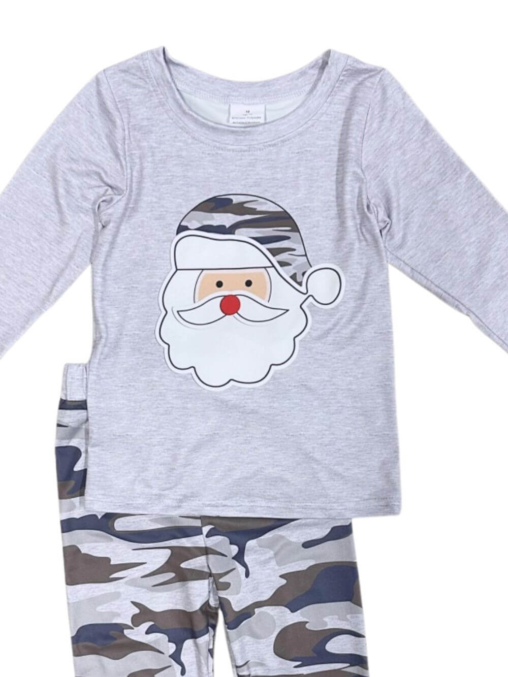Camo Santa Claus Boys Christmas Holiday Lounge Set - Sydney So Sweet