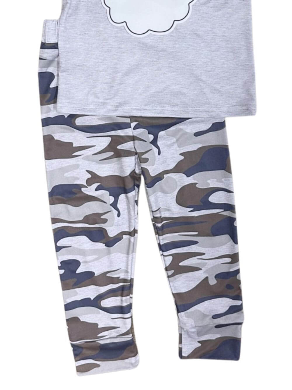 Camo Santa Claus Boys Christmas Holiday Lounge Set - Sydney So Sweet
