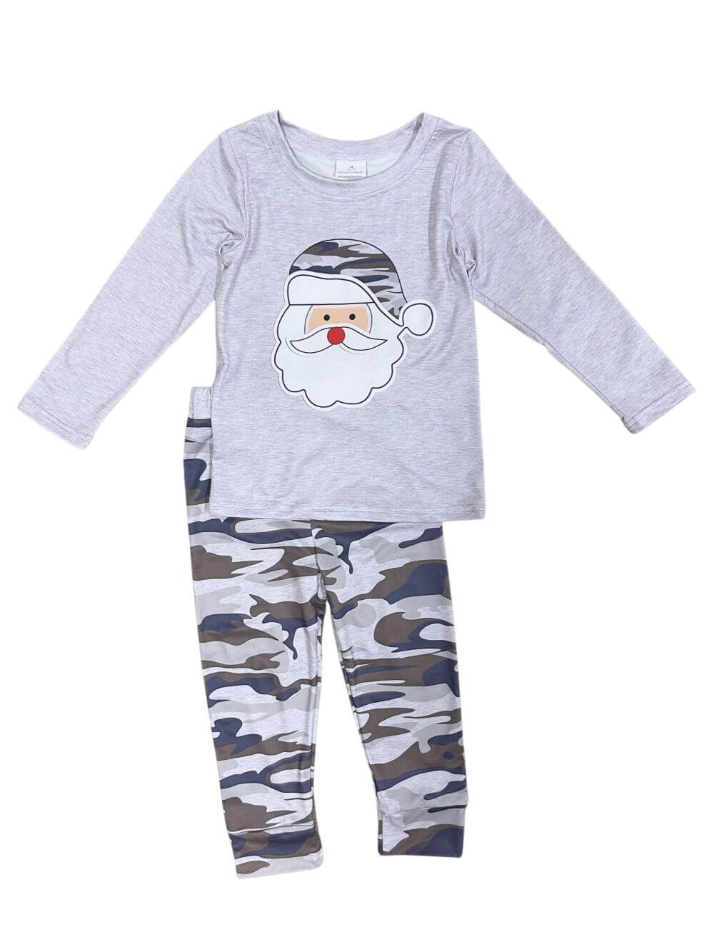Camo Santa Claus Boys Christmas Holiday Lounge Set - Sydney So Sweet