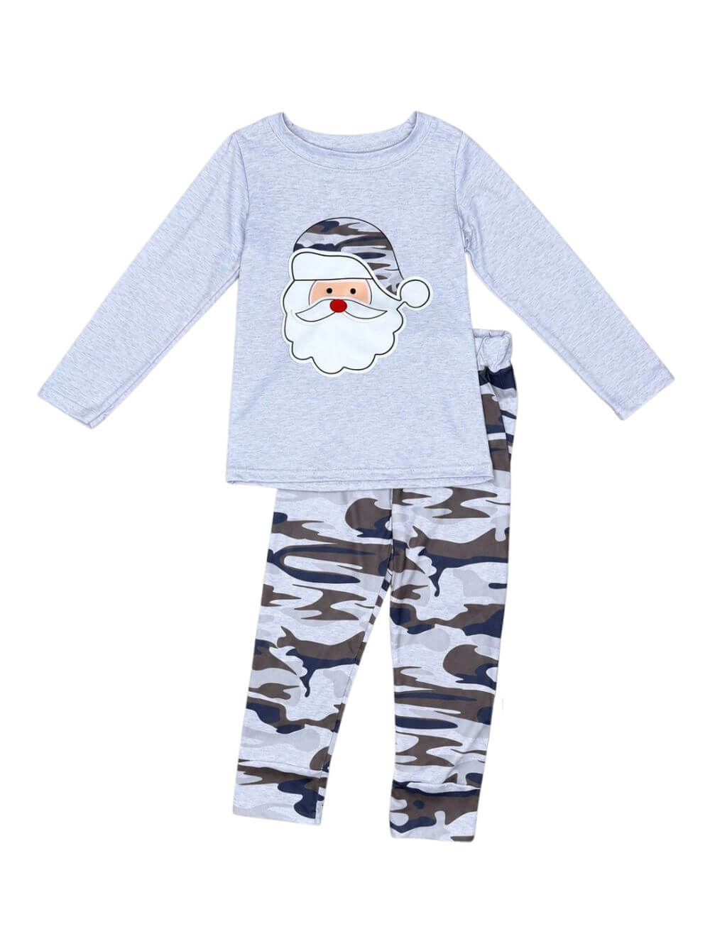 Camo Santa Kids Christmas Jogger Outfit
