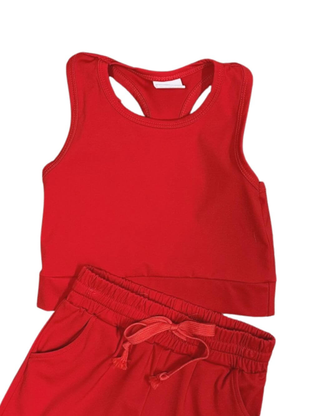 Candy Apple Red Everyday Girls Shorts Lounge Set