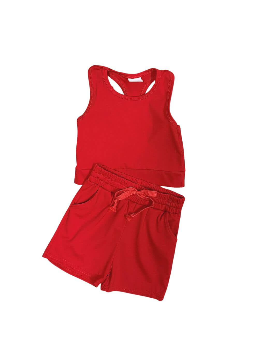 Candy Apple Red Everyday Girls Shorts Lounge Set