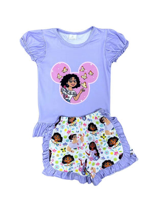 Charmed Family Ruffle Trim Girls Shorts Outfit - Sydney So Sweet