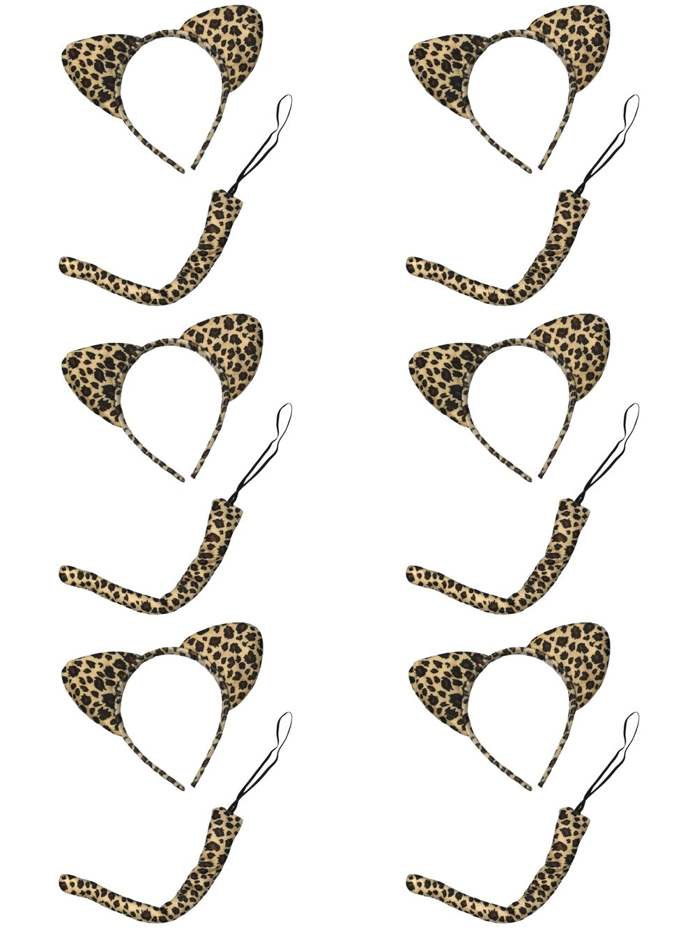 Cheetah Headband Ears & Tail, Kid or Adult Costume Accessories