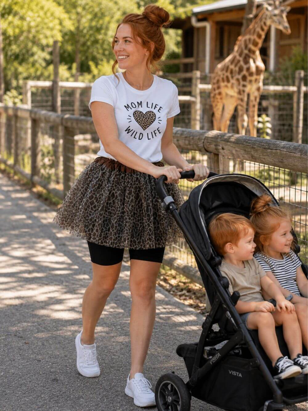 Cheetah Tutu Skirt for Women – 3-Layer Tulle Ballet Skirt for Costume, Dress-Up, Dance, & Cosplay
