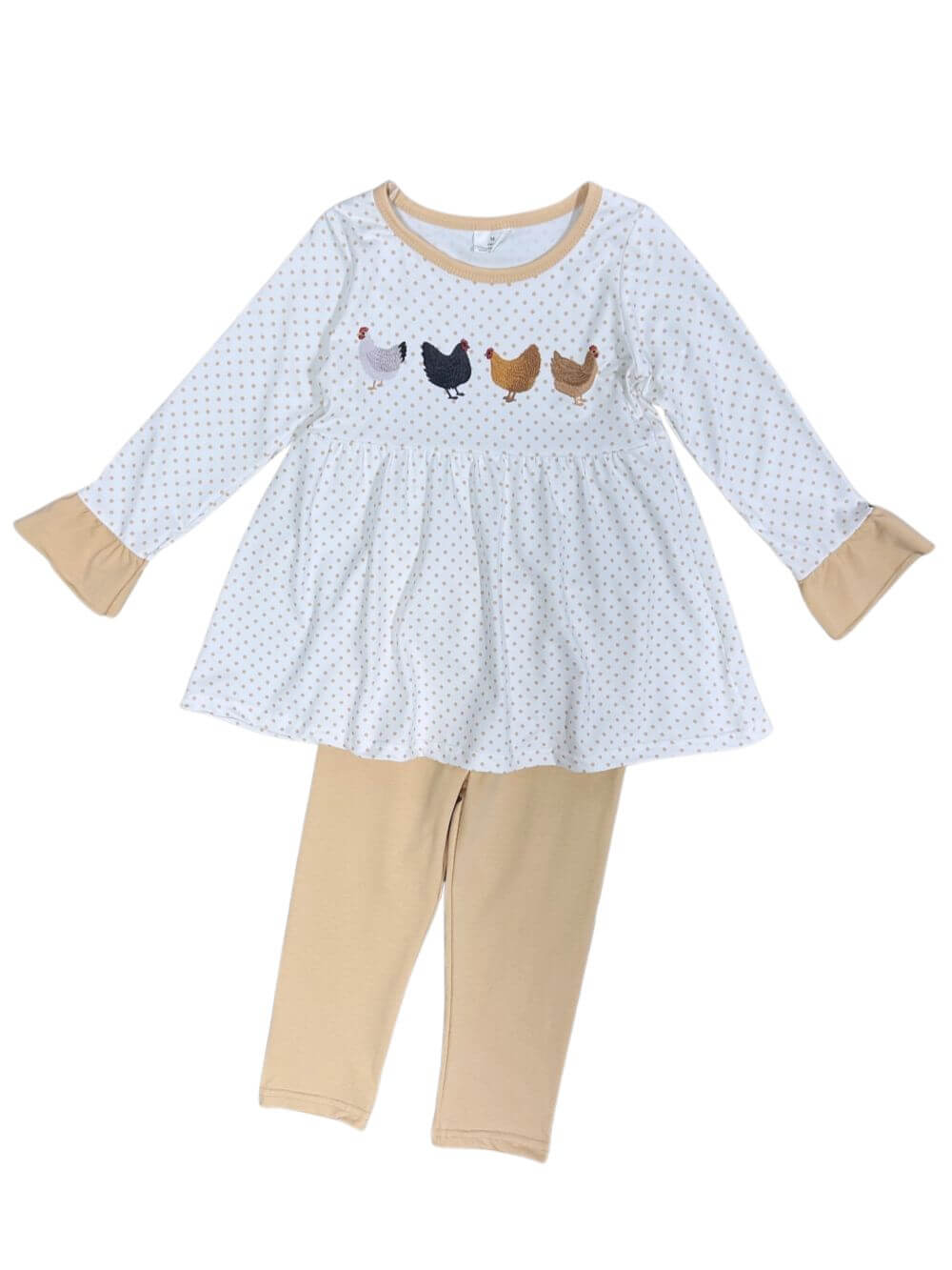 Chicken Dance Long Sleeve Top & Leggings Girls Outfit - Sydney So Sweet