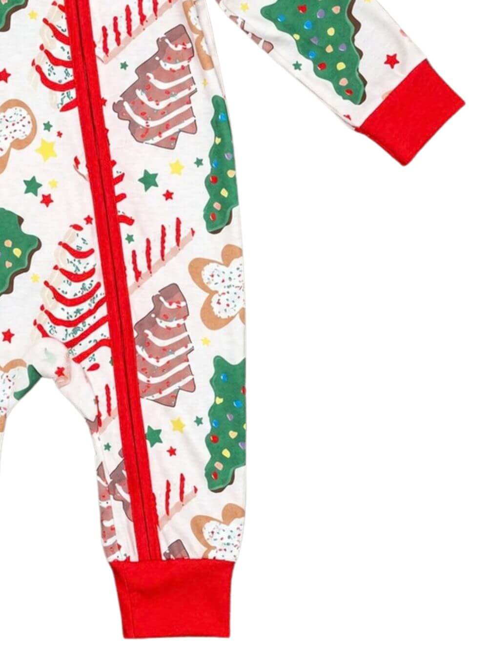 Christmas Cakes & Cookies Zip Up Baby Romper