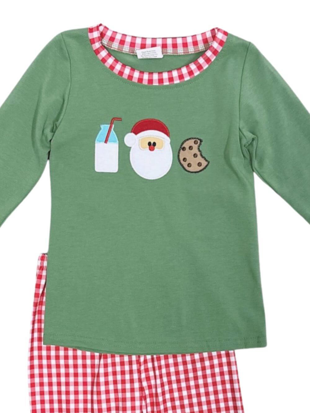 Christmas Milk & Cookies Boys Santa Claus Outfit - Sydney So Sweet