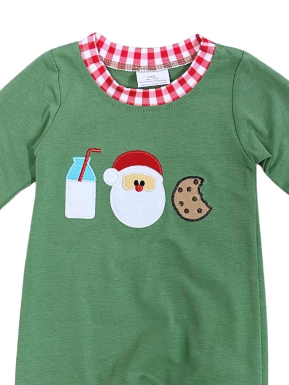 Christmas Milk & Cookies Santa Claus Baby Romper - Sydney So Sweet