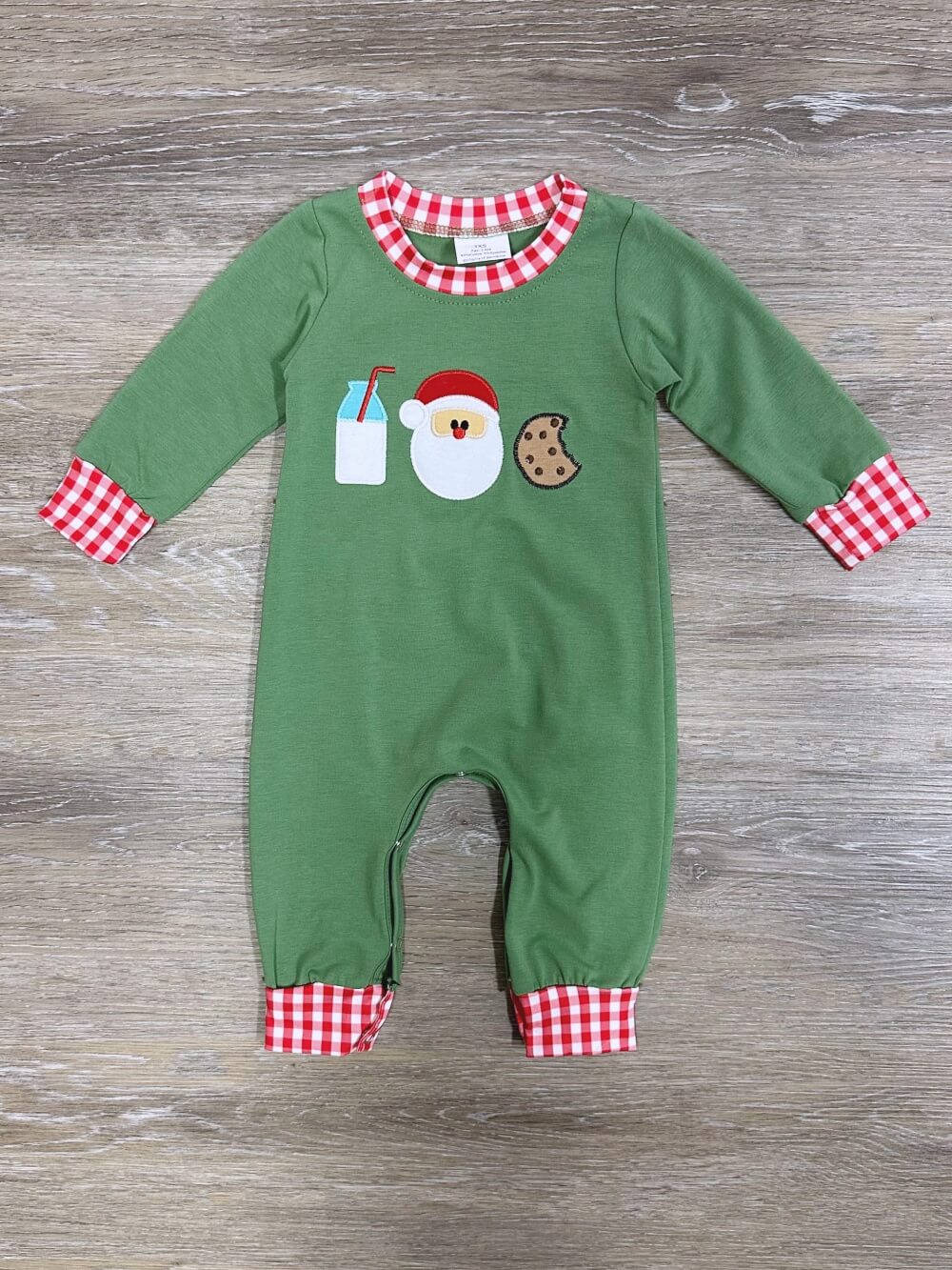 Christmas Milk & Cookies Santa Claus Baby Romper - Sydney So Sweet