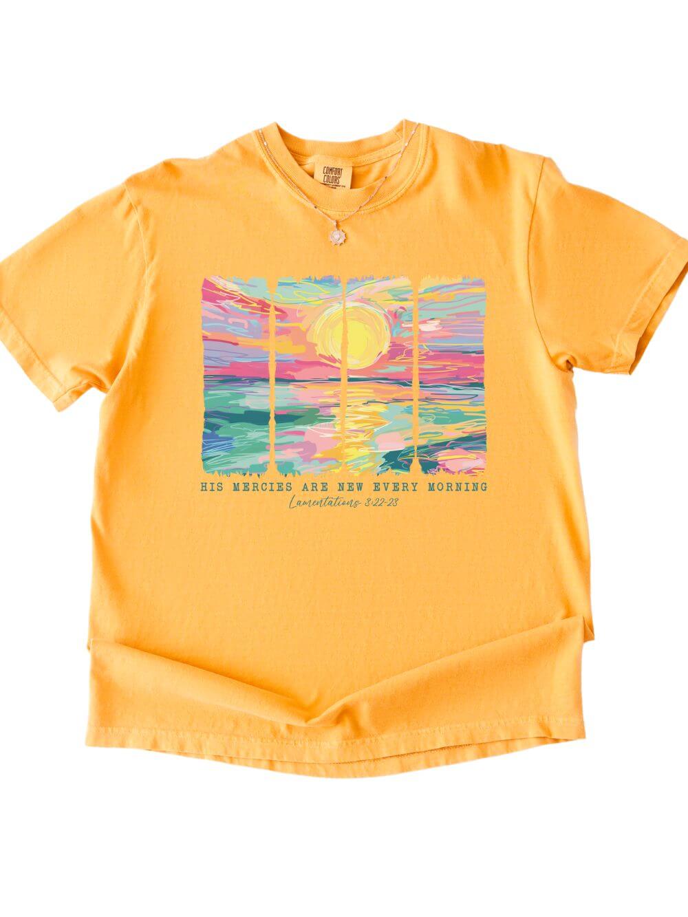 His Mercies are New Bible Verse Christian Unisex Comfort Colors Graphic T-Shirt - Sydney So Sweet