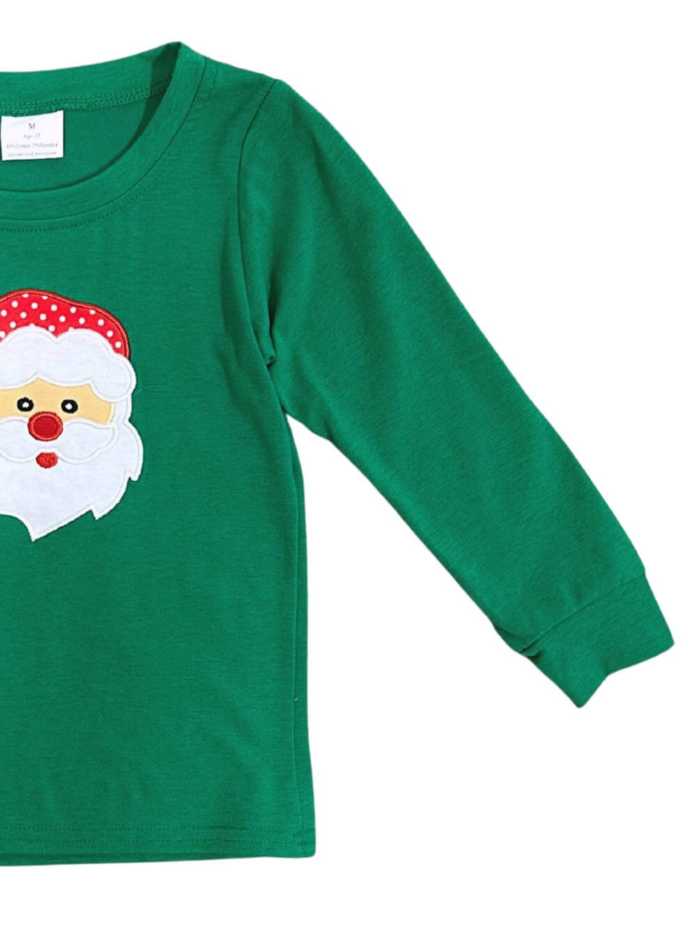 Classic Green Christmas Santa Claus Boys Top - Sydney So Sweet