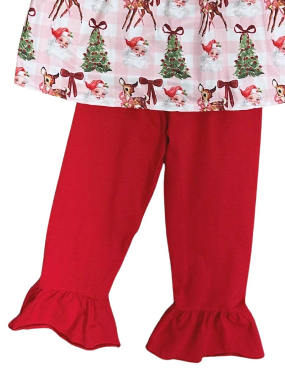 Classic Holiday Reindeer & Christmas Tree Girls Outfit - Sydney So Sweet