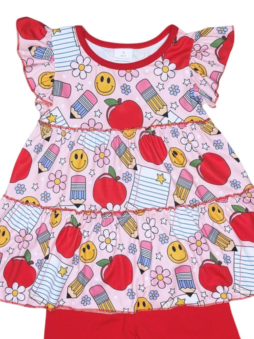 Classroom Cutie Girls Ruffle Shorts Outfit