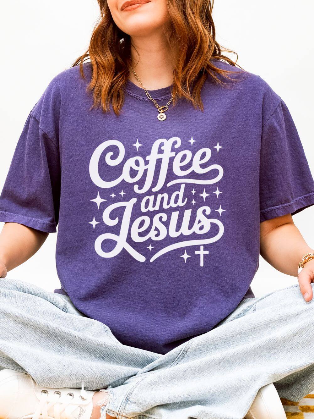 Coffee and Jesus Tee Christian Faith Graphic Unisex T-Shirt - Sydney So Sweet