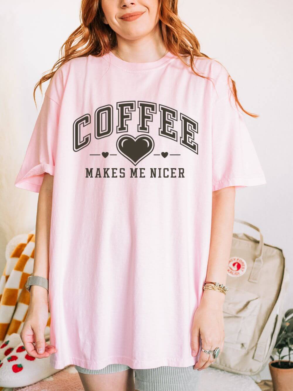 Coffee Makes Me Nicer T-Shirt Coffee Lovers Graphic Tee