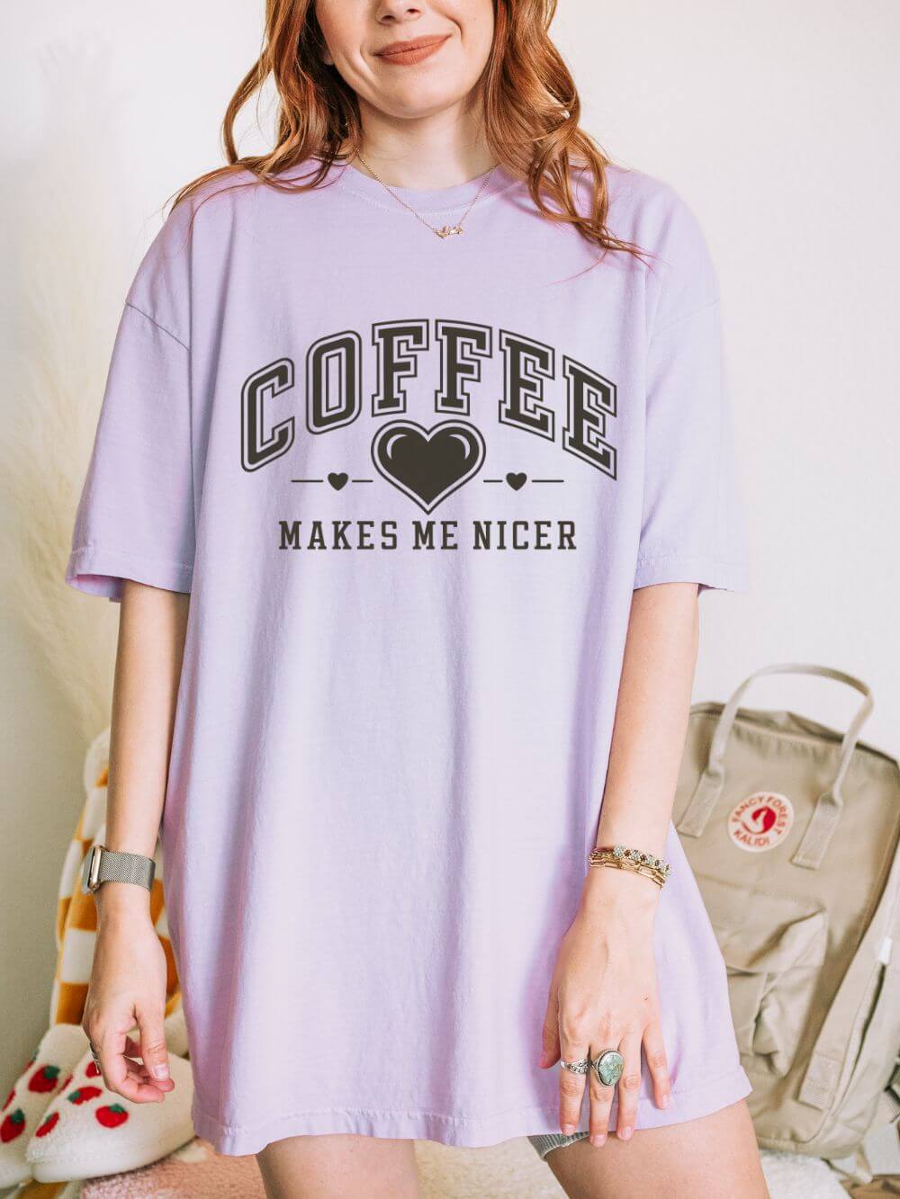 Coffee Makes Me Nicer T-Shirt Coffee Lovers Graphic Tee