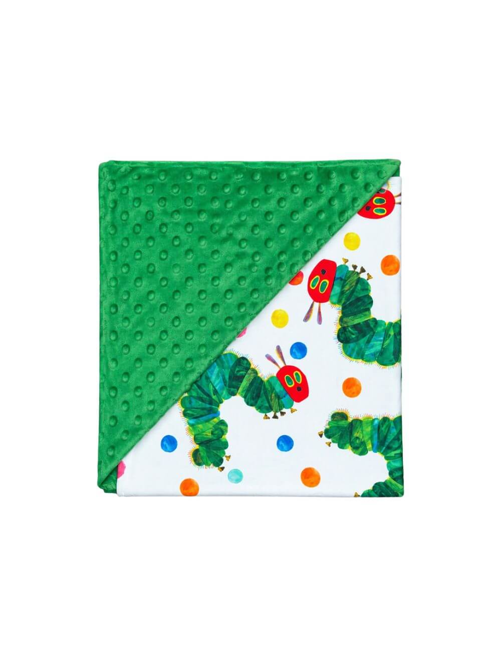 Colorful Caterpillar Baby or Toddler Minky Dot Blanket