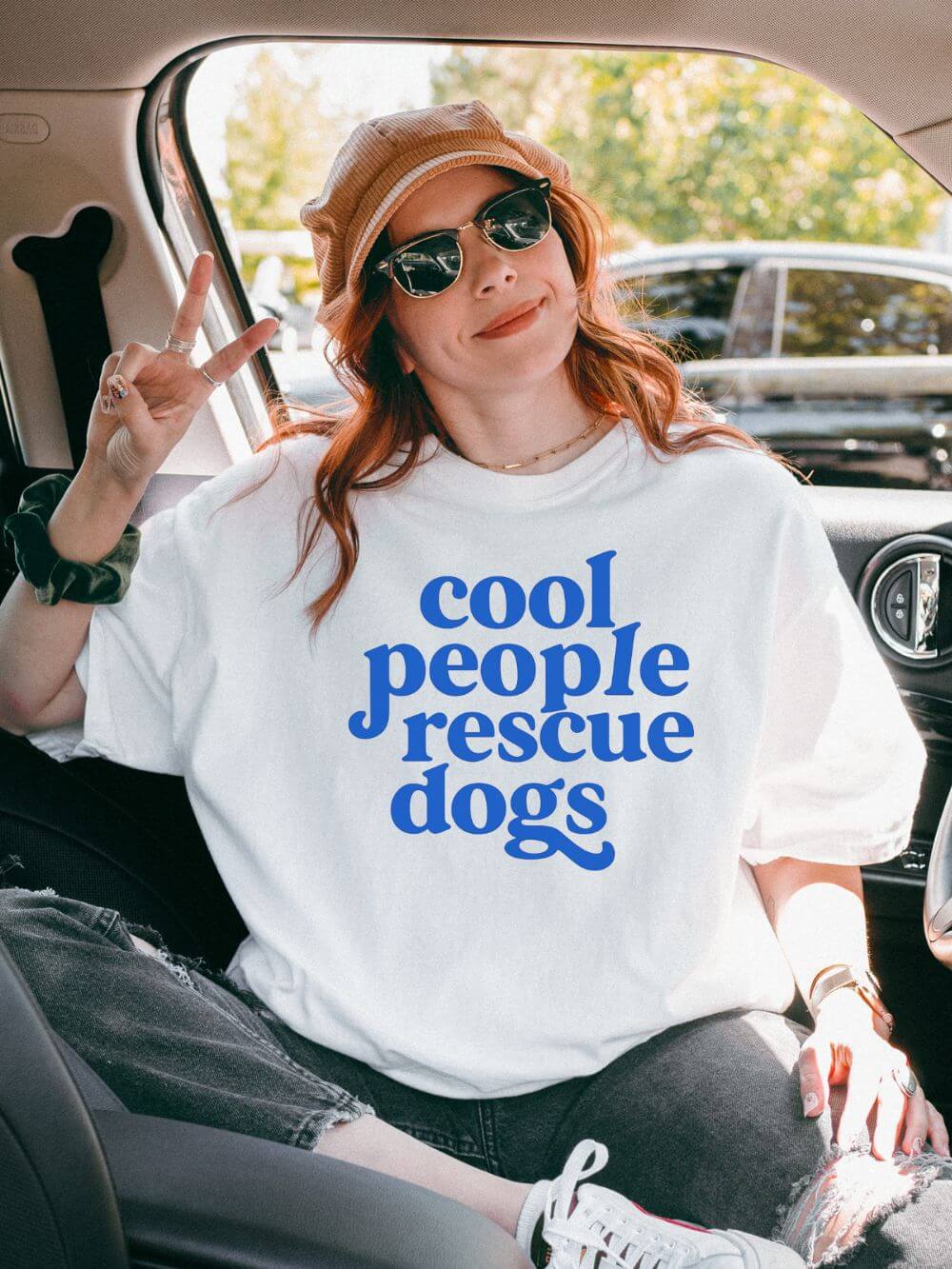 Cool People Rescue Dogs Comfort Colors Unisex Dog Mom T-Shirt - Sydney So Sweet