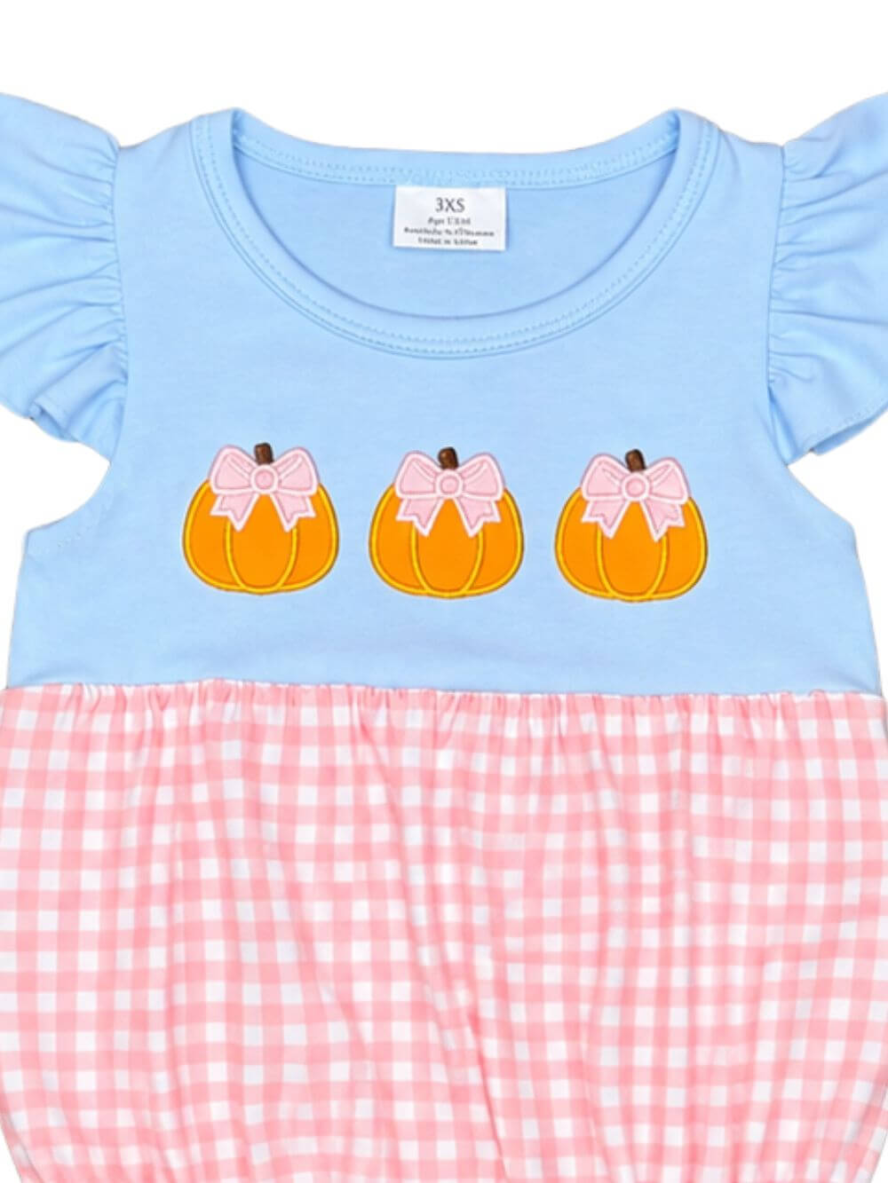 Coquette Bow Pumpkin Baby Bubble Romper
