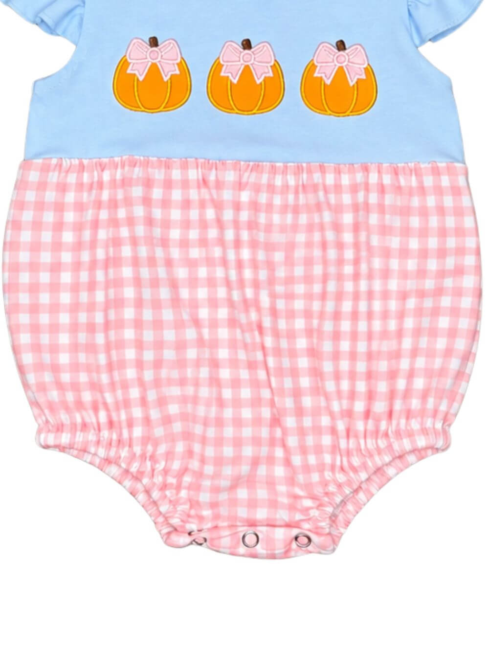 Coquette Bow Pumpkin Baby Bubble Romper
