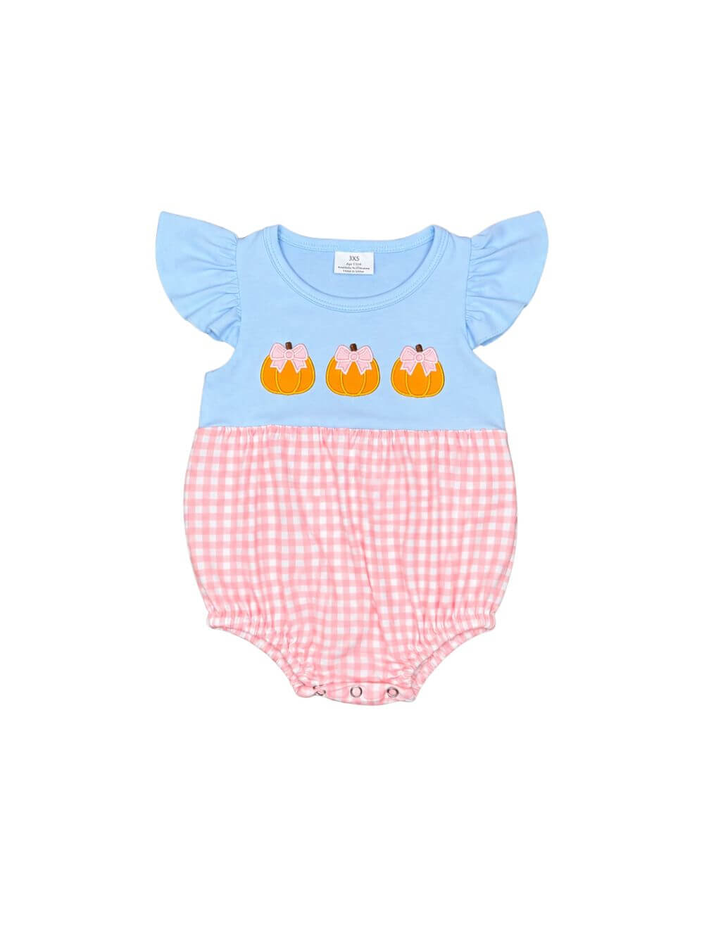 Coquette Bow Pumpkin Baby Bubble Romper