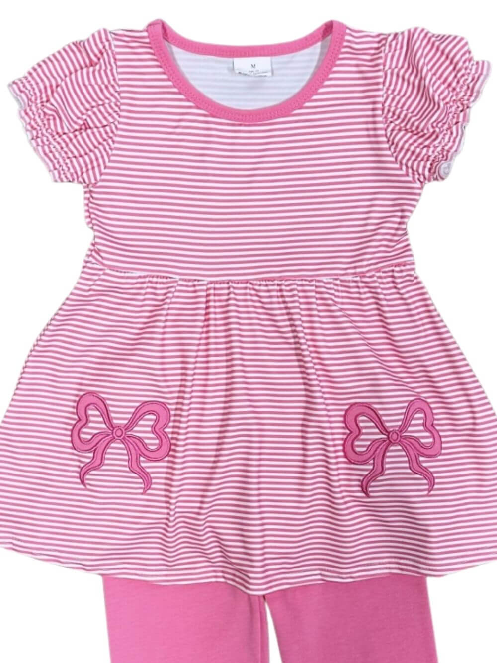 Coquette Hot Pink Bow Girls 2 Piece Maching Set