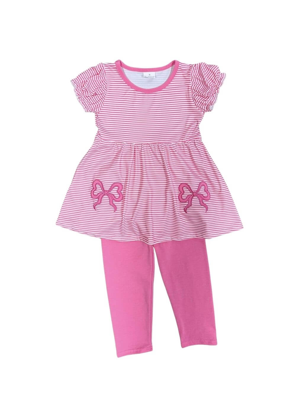 Coquette Hot Pink Bow Girls 2 Piece Maching Set