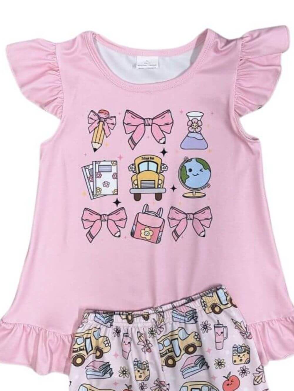 Coquette Classroom Cute Girls Back to School Pink Shorts Outfit - Sydney So Sweet