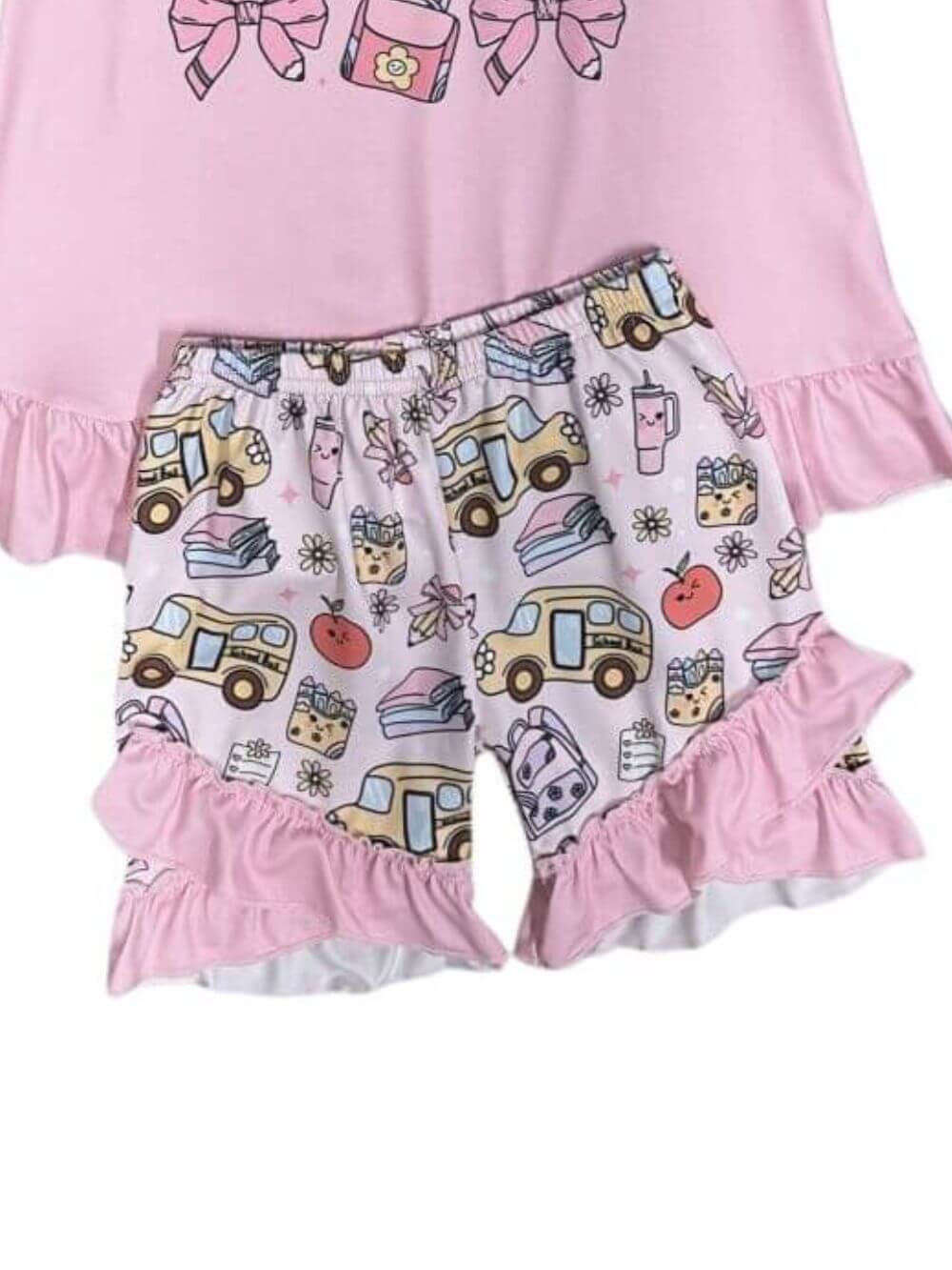 Coquette Classroom Cute Girls Back to School Pink Shorts Outfit - Sydney So Sweet
