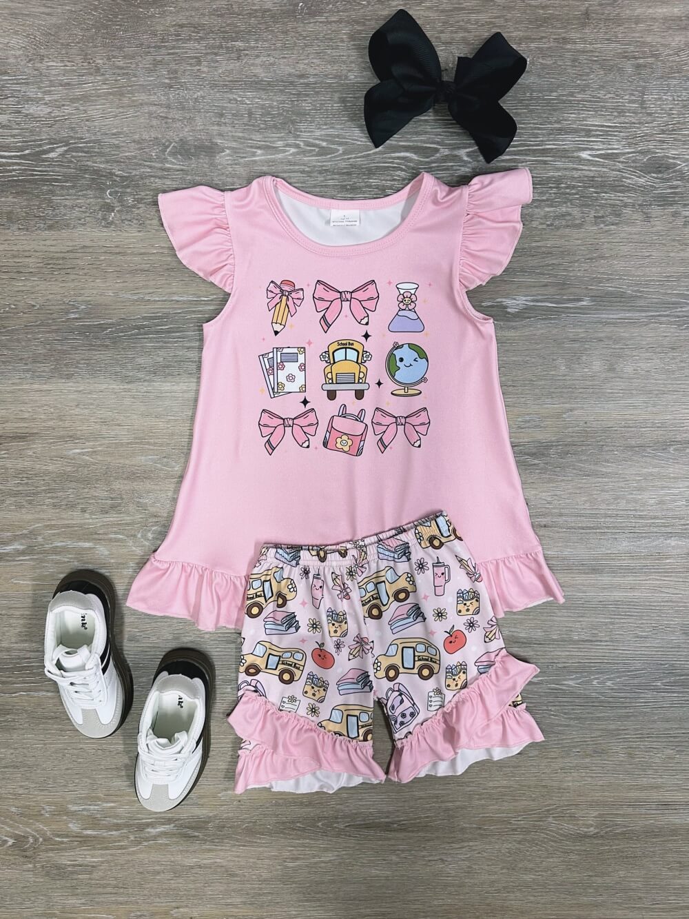 Coquette Classroom Cute Girls Back to School Pink Shorts Outfit - Sydney So Sweet