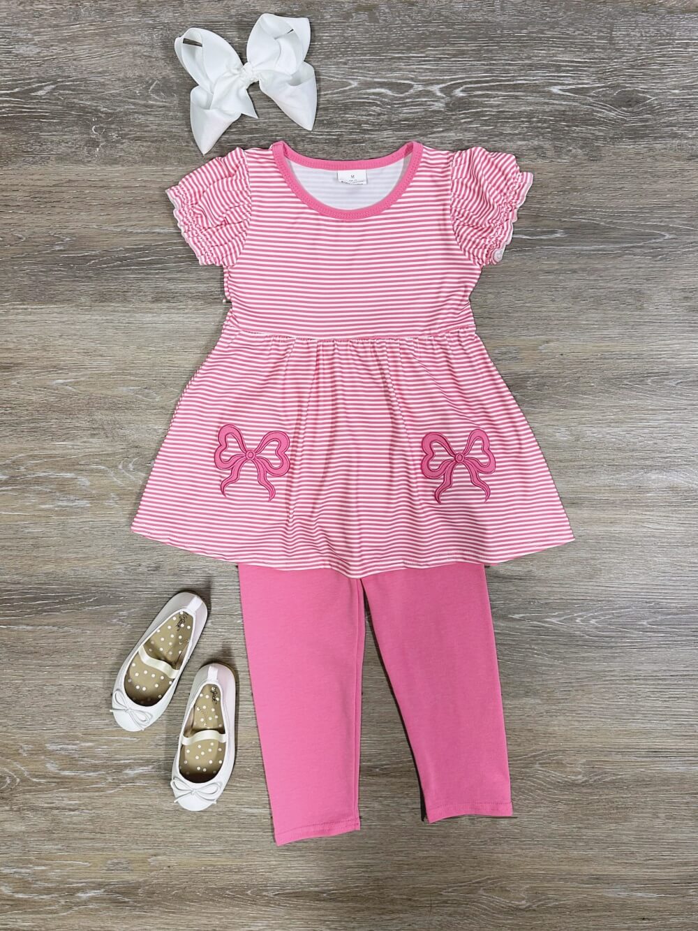 Coquette Hot Pink Bow Girls 2 Piece Maching Set