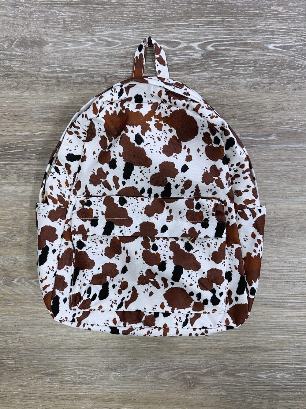 Cow Print Brown &amp; White Kids&#39; School Backpack - Sydney So Sweet