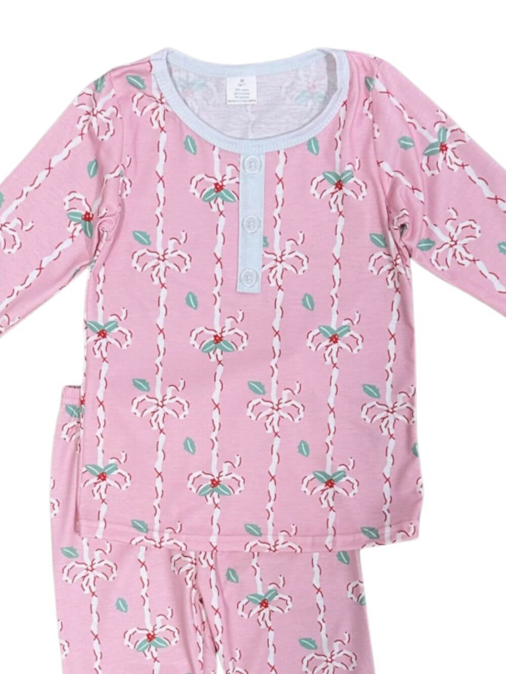 Cozy Coquette Girls Candy Cane Christmas Pajamas - Sydney So Sweet