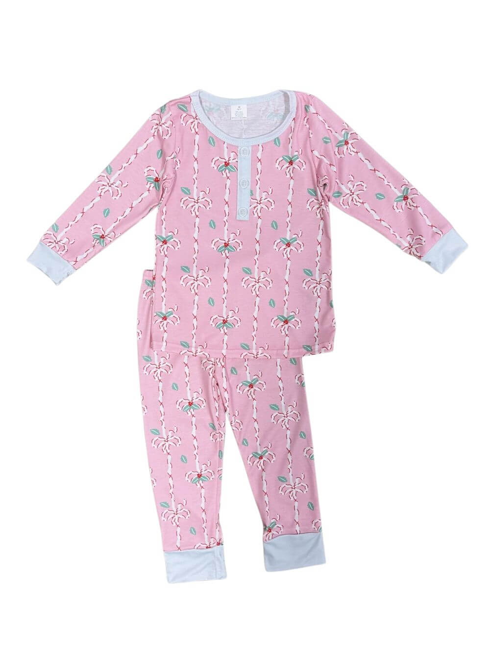 Cozy Coquette Girls Candy Cane Christmas Pajamas - Sydney So Sweet