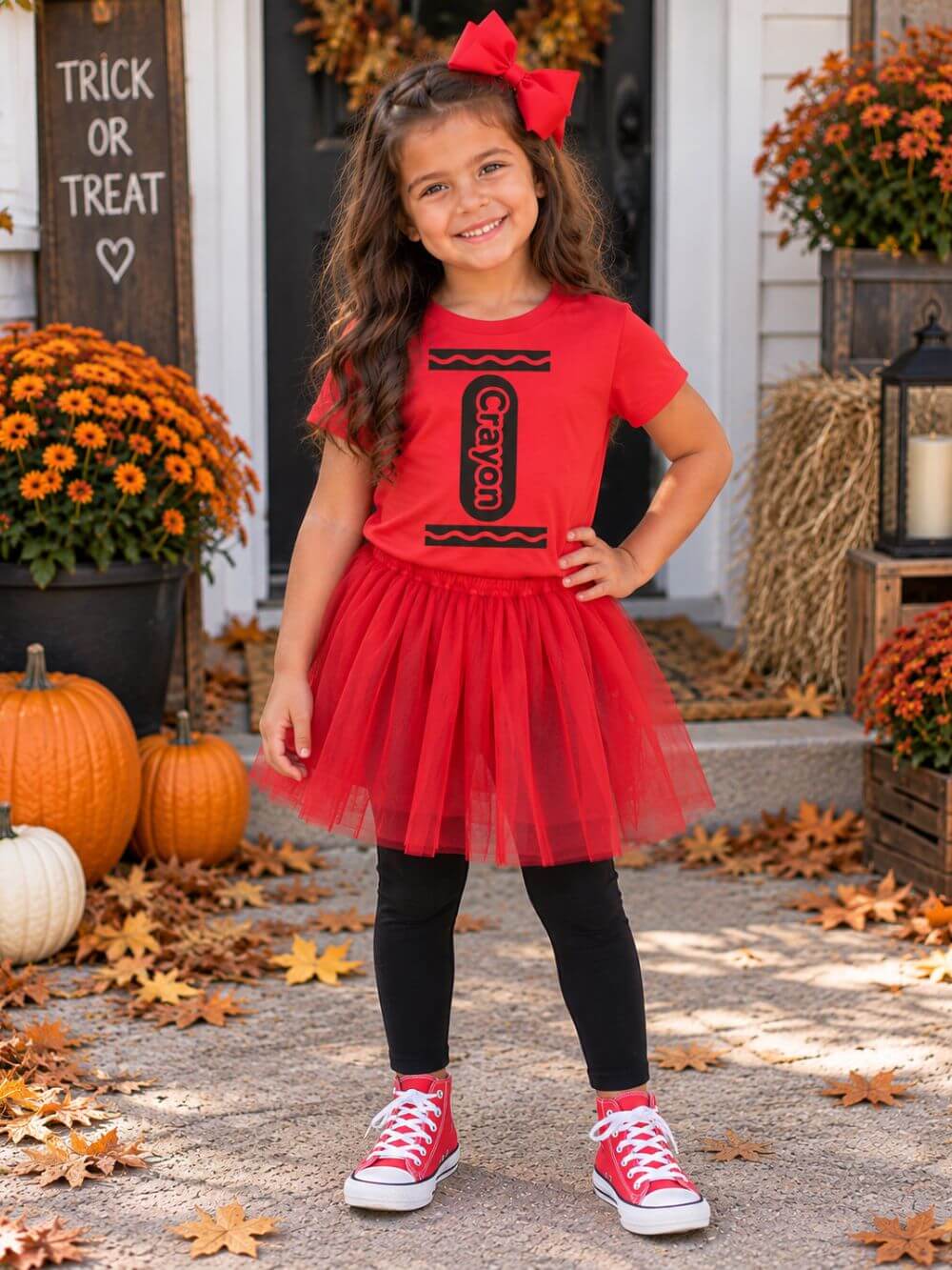 Kids' Crayon Costume Tee Retro Crayon Graphic T-Shirt